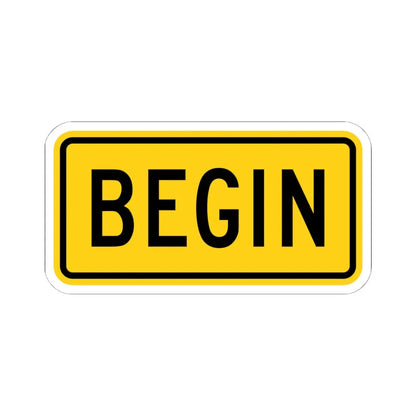 Begin plate Wyoming (Wyoming) (Road Sign) STICKER Vinyl Kiss-Cut Decal 6 Inch White - The Sticker Space