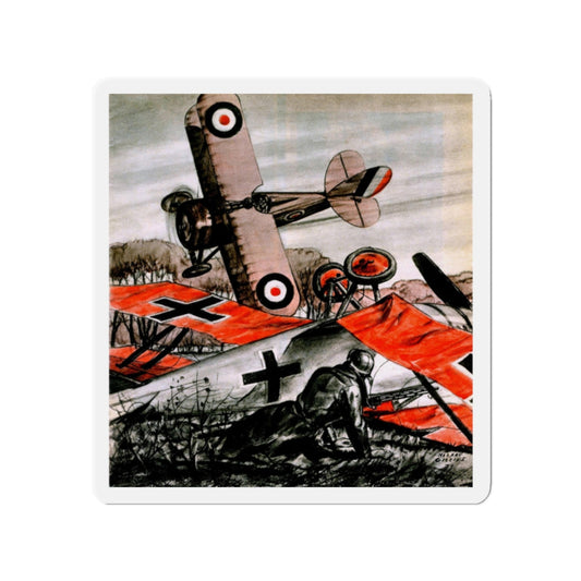 Beginning - No Parachutes (1), Liberty magazine, February 25, 1933 (Magazine Illustration) Refrigerator Magnet-2" x 2"-Die-Cut-1 pc-The Sticker Space