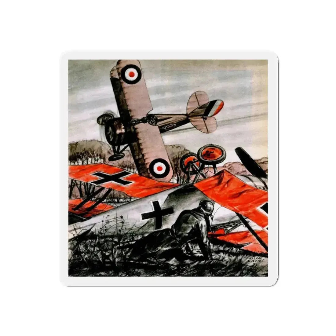 Beginning - No Parachutes (1), Liberty magazine, February 25, 1933 (Magazine Illustration) Refrigerator Magnet - The Sticker Space