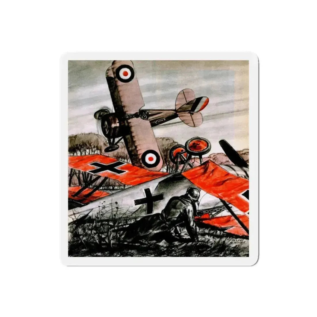 Beginning - No Parachutes (1), Liberty magazine, February 25, 1933 (Magazine Illustration) Refrigerator Magnet - The Sticker Space