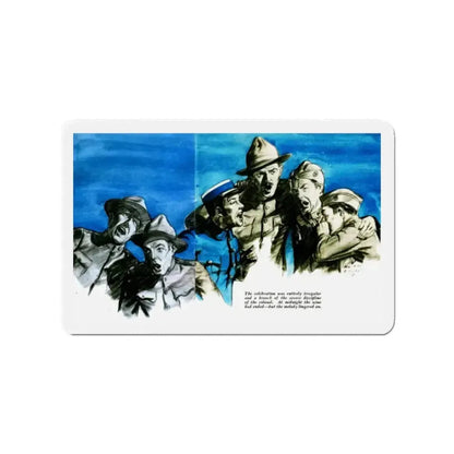 Beginning - No Parachutes (2), Liberty magazine, February 25, 1933 (Magazine Illustration) Refrigerator Magnet - The Sticker Space