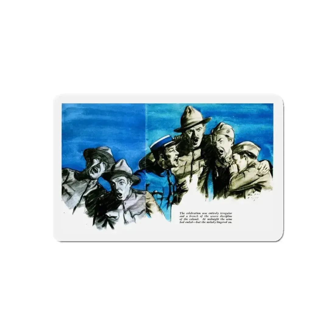 Beginning - No Parachutes (2), Liberty magazine, February 25, 1933 (Magazine Illustration) Refrigerator Magnet - The Sticker Space