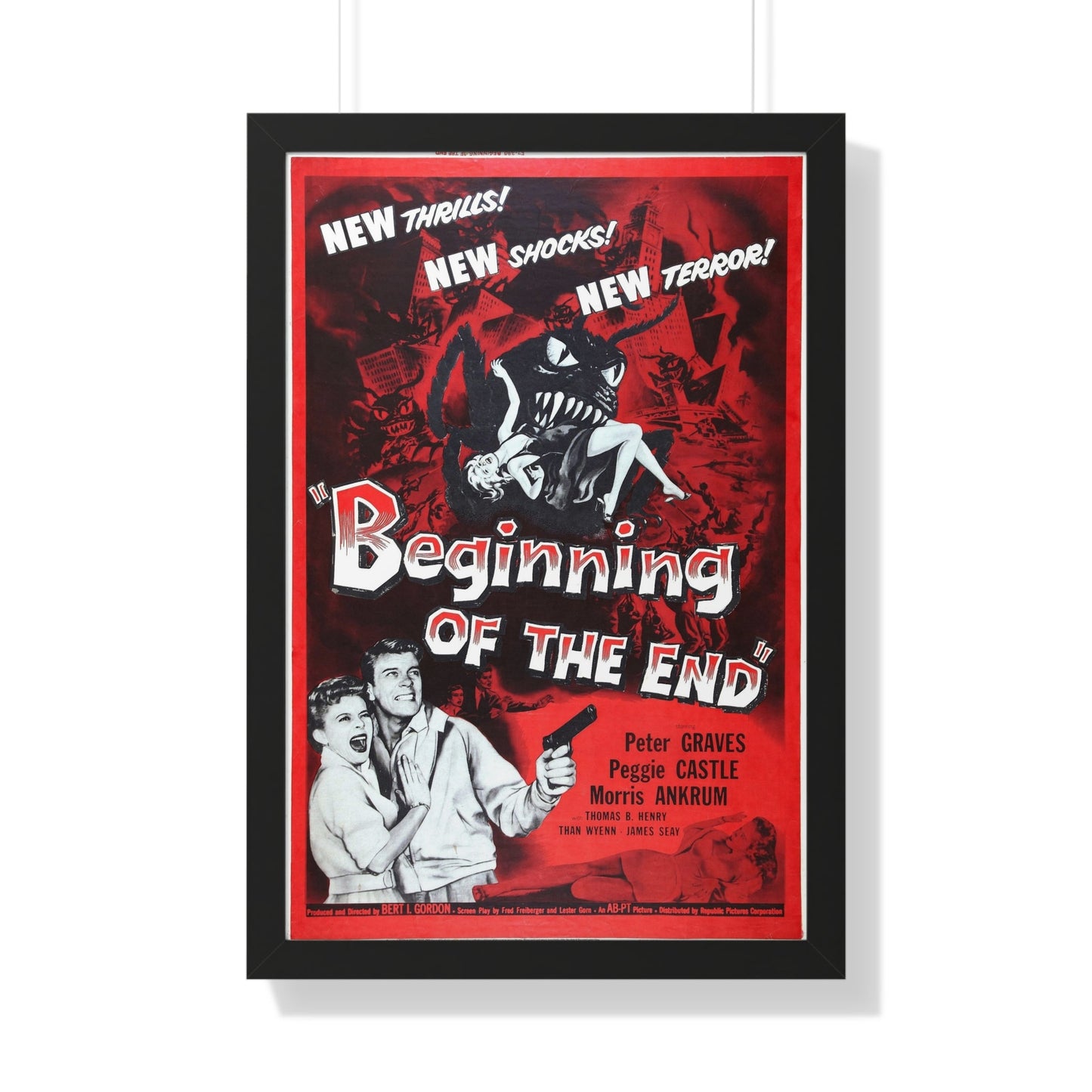 BEGINNING OF THE END 1957 - Framed Movie Poster-20" x 30"-The Sticker Space