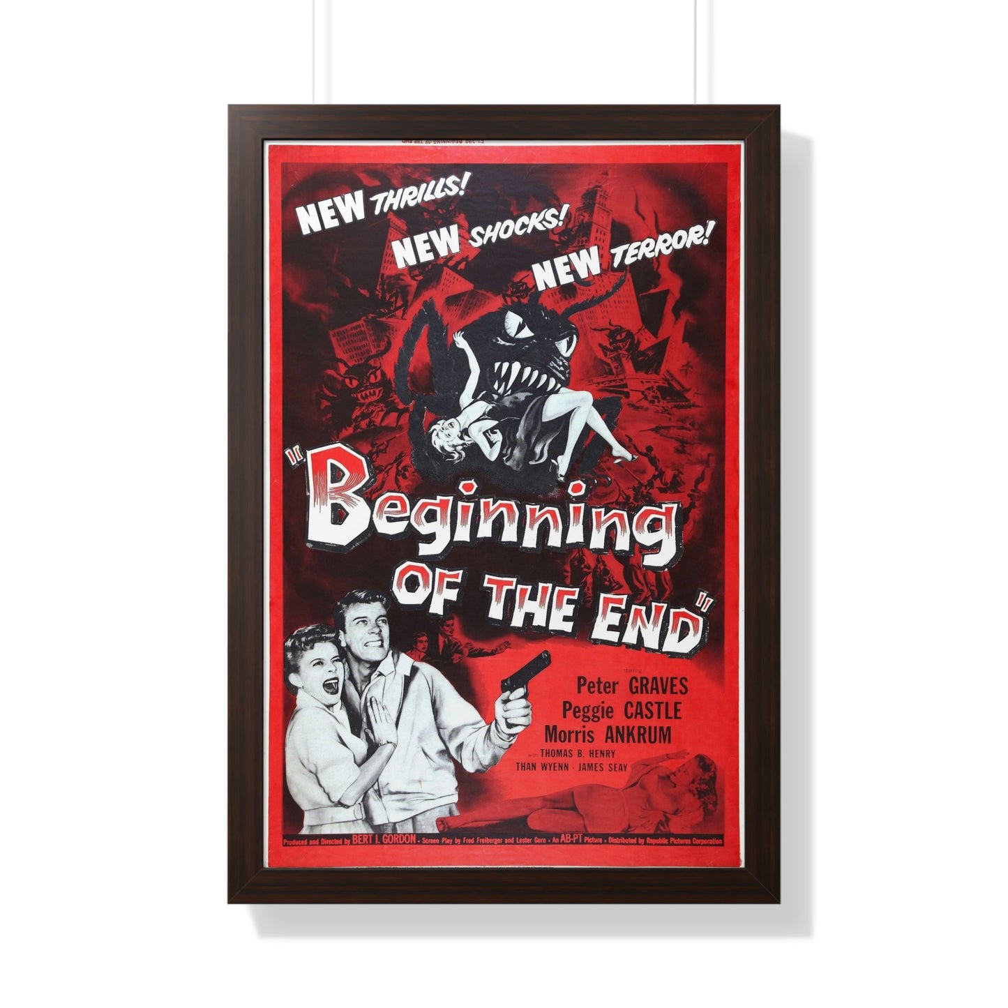 BEGINNING OF THE END 1957 - Framed Movie Poster-20" x 30"-The Sticker Space