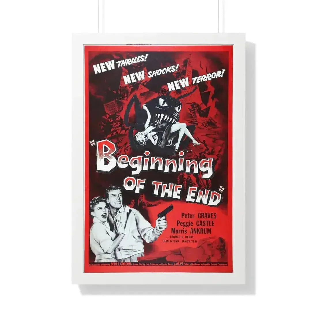 BEGINNING OF THE END 1957 - Framed Movie Poster 20" x 30" White - The Sticker Space