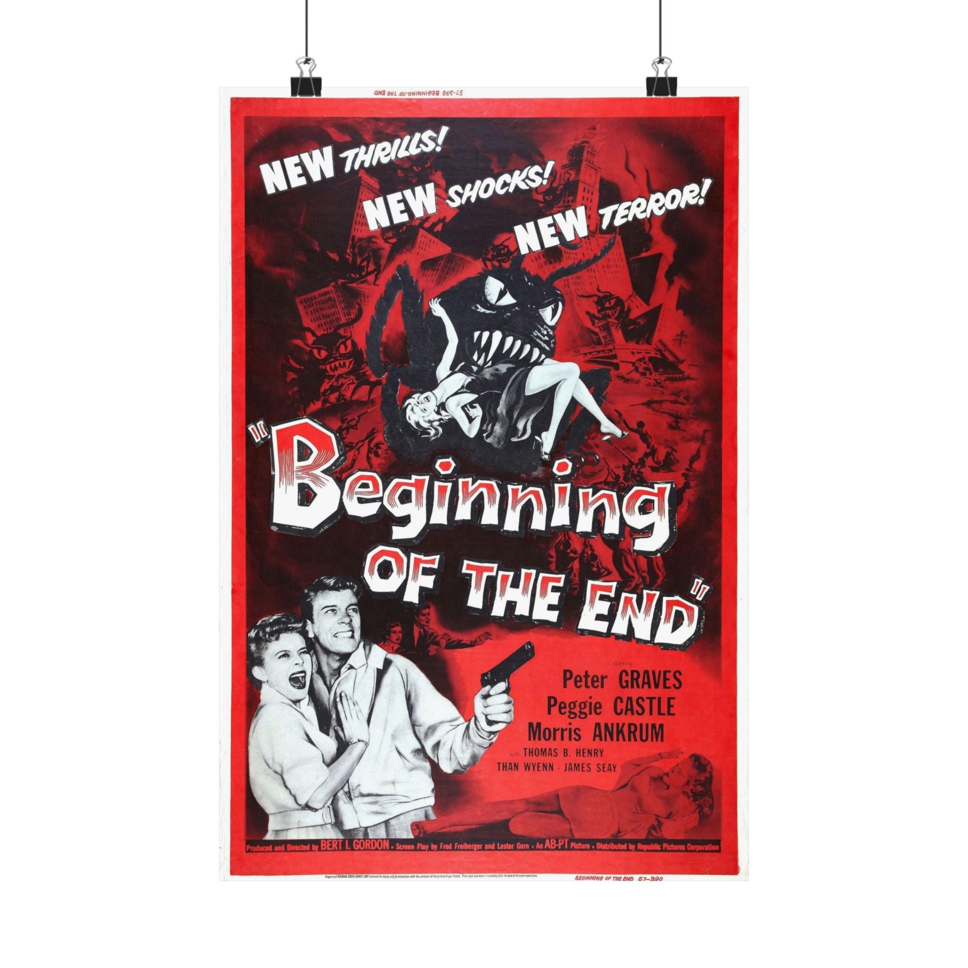 BEGINNING OF THE END 1957 - Paper Movie Poster-12″ x 18″-The Sticker Space