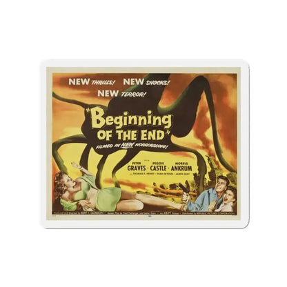 BEGINNING OF THE END (2) 1957 Movie Poster - Refrigerator Magnet 3 Inch - The Sticker Space