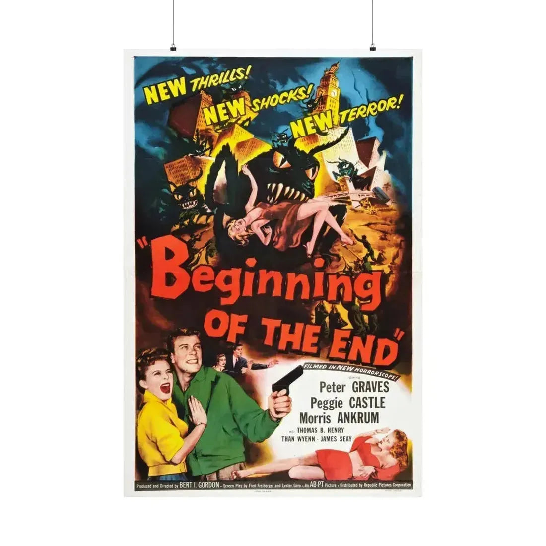 BEGINNING OF THE END (3) 1957 - Paper Movie Poster 36" x 54" Matte - The Sticker Space