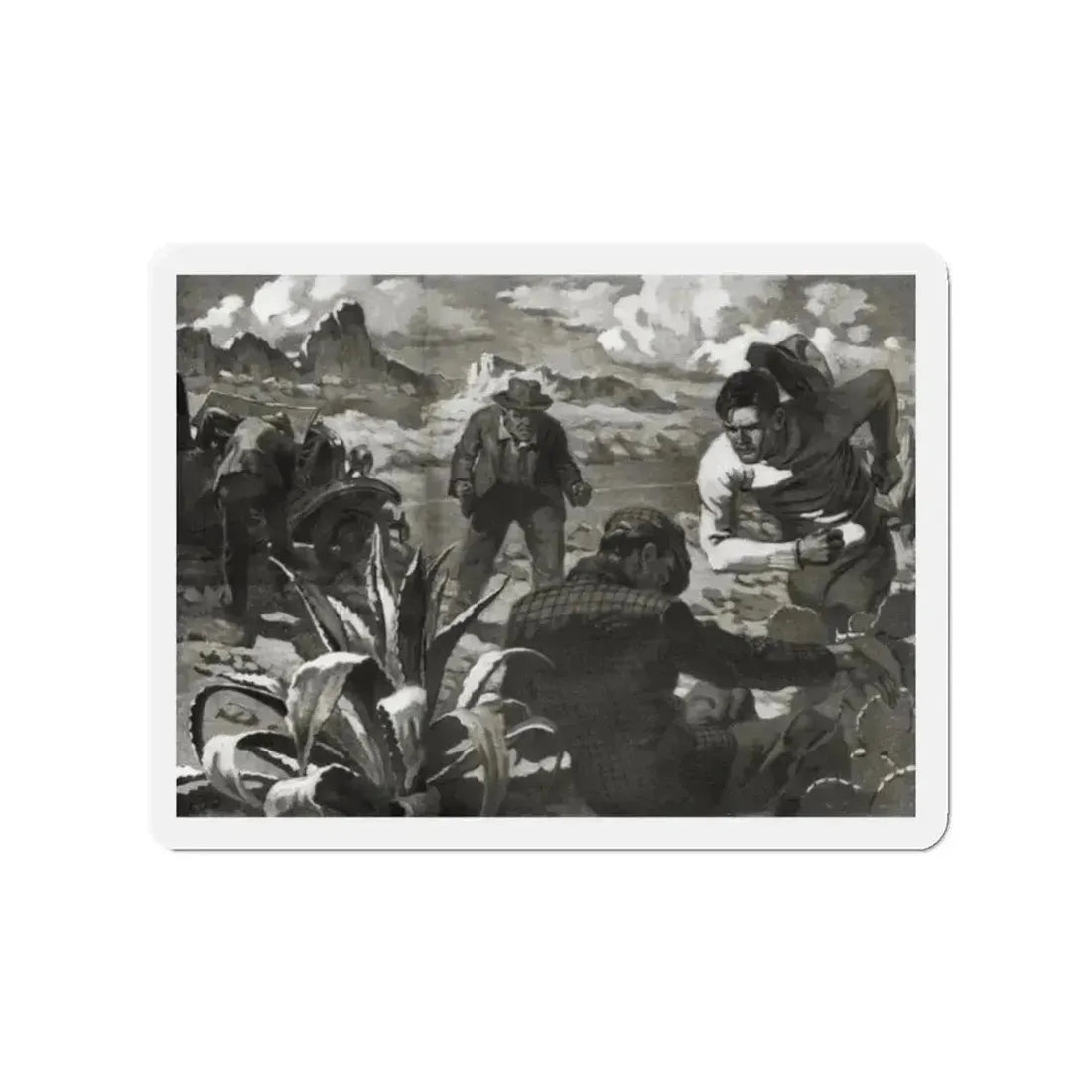 Beginning - Rockaby Brady (1), Liberty magazine, December 3, 1938 (Magazine Illustration) Refrigerator Magnet 2 Inch Die-Cut - The Sticker Space