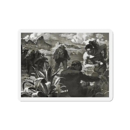 Beginning - Rockaby Brady (1), Liberty magazine, December 3, 1938 (Magazine Illustration) Refrigerator Magnet 2 Inch Die-Cut - The Sticker Space