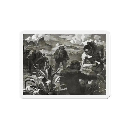 Beginning - Rockaby Brady (1), Liberty magazine, December 3, 1938 (Magazine Illustration) Refrigerator Magnet 3 Inch Die-Cut - The Sticker Space