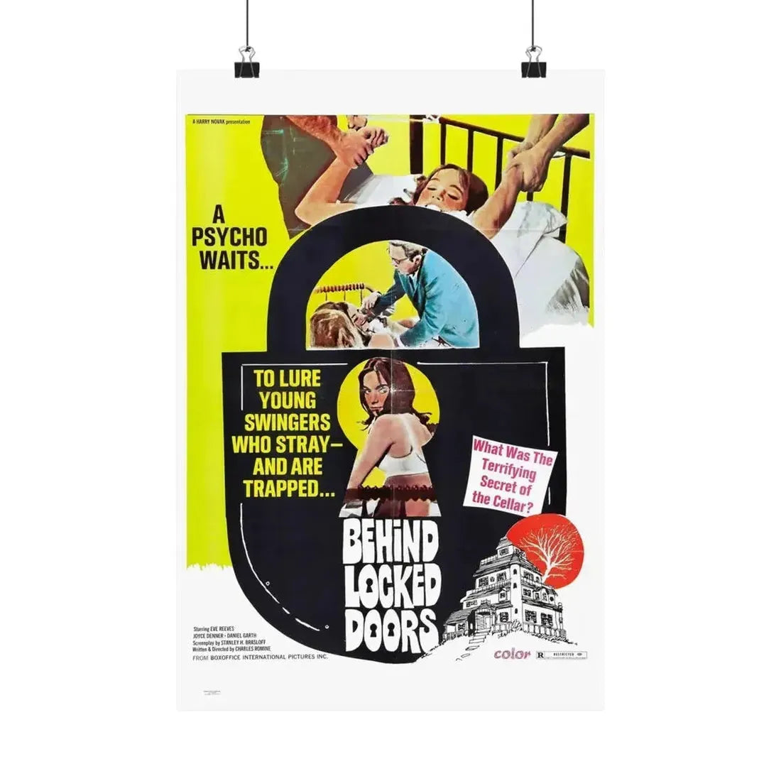 BEHIND LOCKED DOORS 1948 - Paper Movie Poster - The Sticker Space