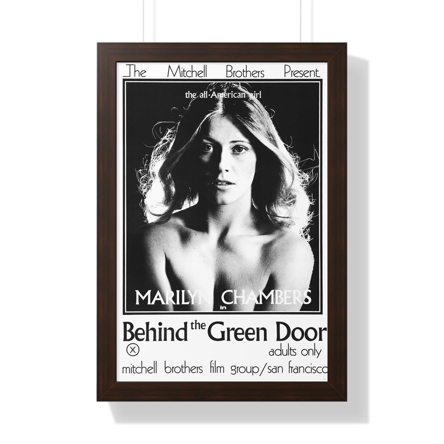 BEHIND THE GREEN DOOR 1972 - Framed Movie Poster-16″ x 24″-The Sticker Space