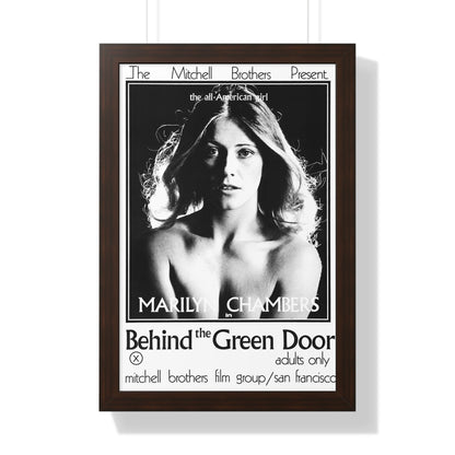 BEHIND THE GREEN DOOR 1972 - Framed Movie Poster-16″ x 24″-The Sticker Space