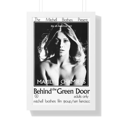 BEHIND THE GREEN DOOR 1972 - Framed Movie Poster-16″ x 24″-The Sticker Space