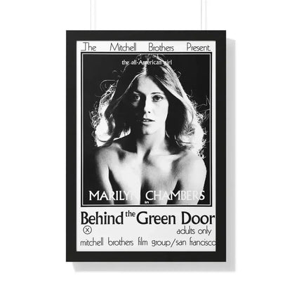 BEHIND THE GREEN DOOR 1972 - Framed Movie Poster 20" x 30" Black - The Sticker Space