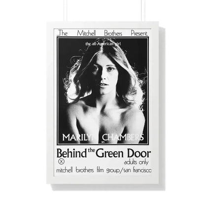 BEHIND THE GREEN DOOR 1972 - Framed Movie Poster 20" x 30" White - The Sticker Space