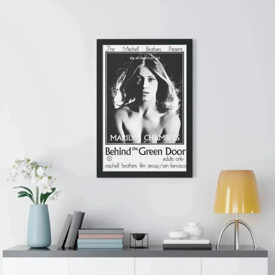 BEHIND THE GREEN DOOR 1972 - Framed Movie Poster - The Sticker Space