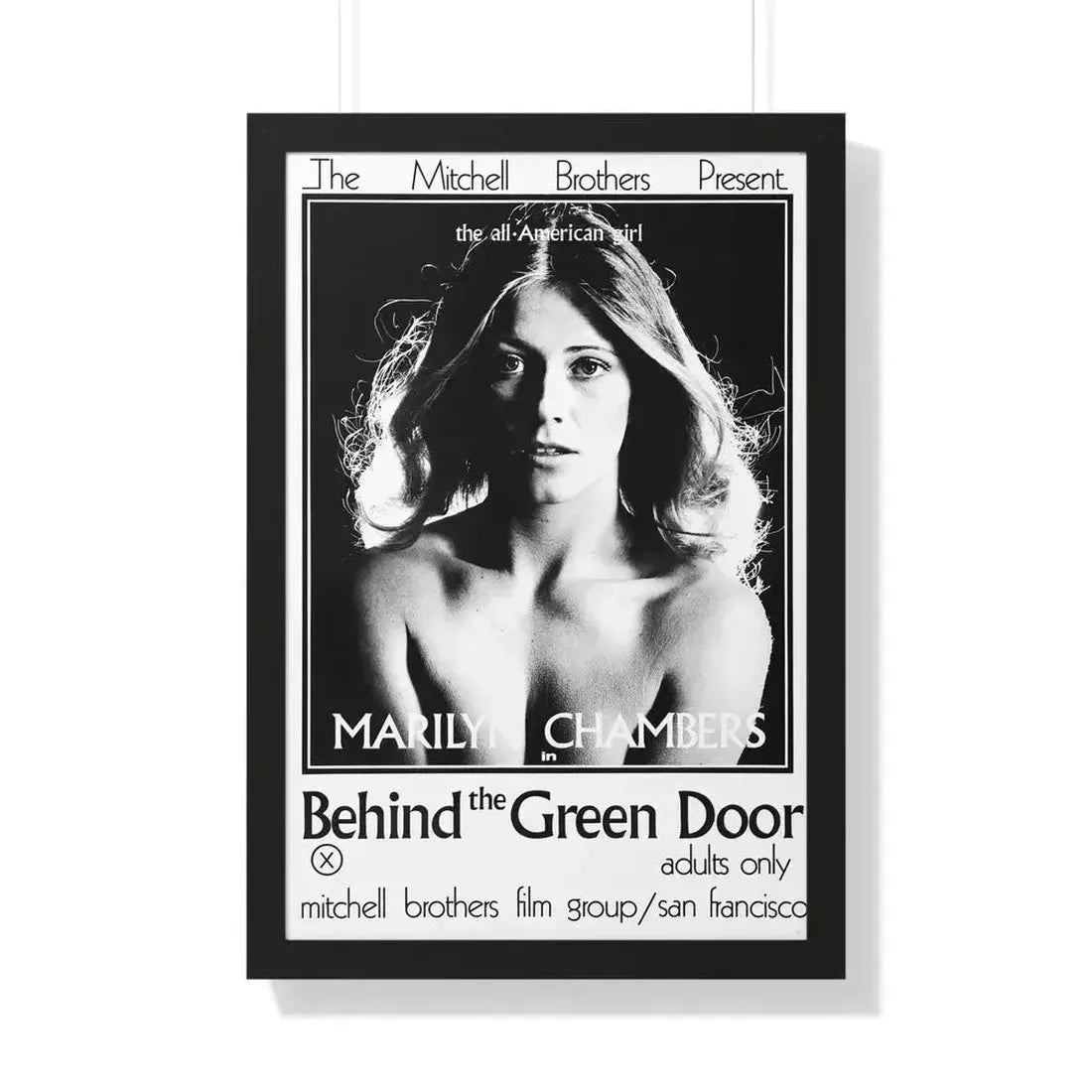 BEHIND THE GREEN DOOR 1972 - Framed Movie Poster - The Sticker Space