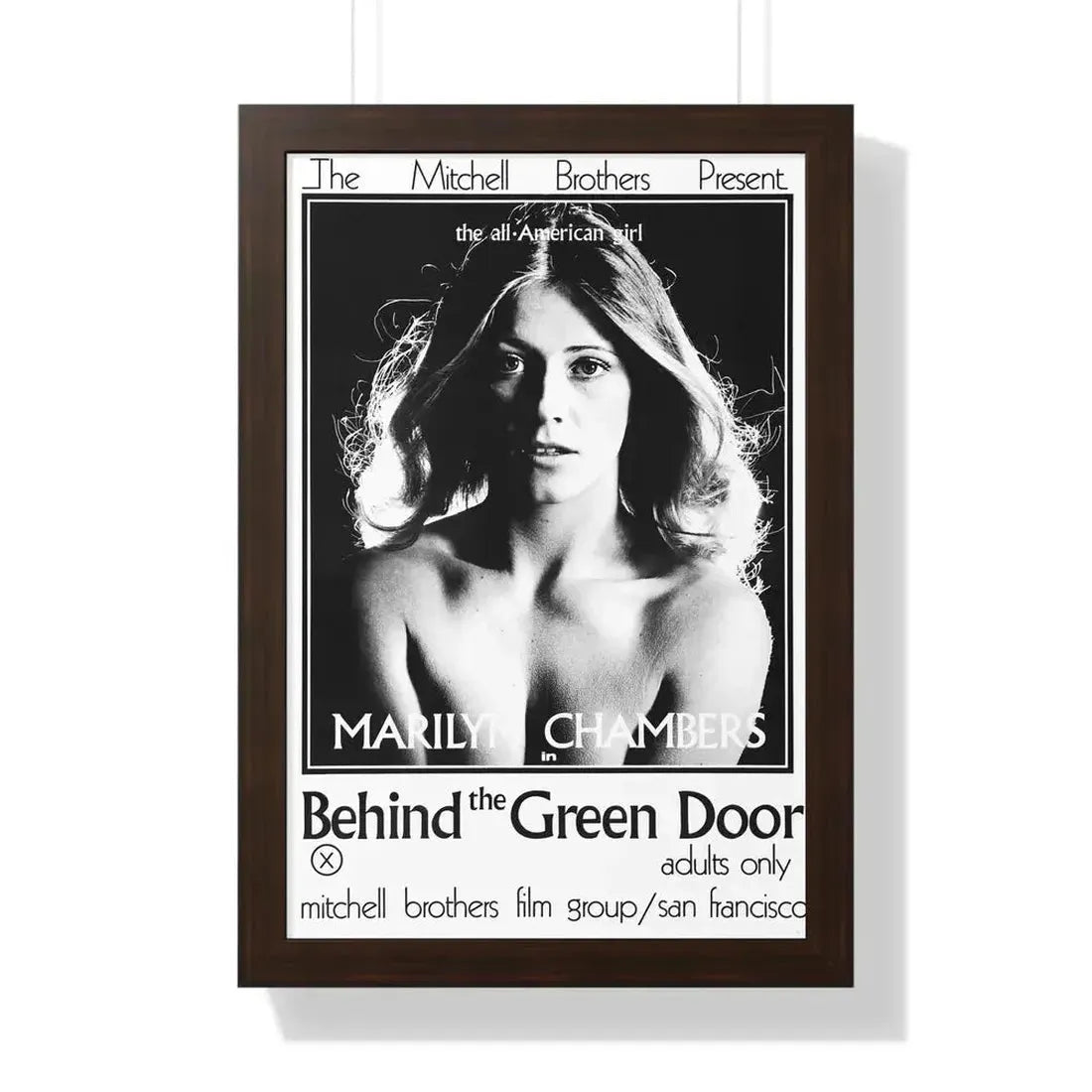 BEHIND THE GREEN DOOR 1972 - Framed Movie Poster - The Sticker Space