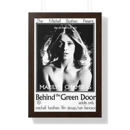 BEHIND THE GREEN DOOR 1972 - Framed Movie Poster - The Sticker Space