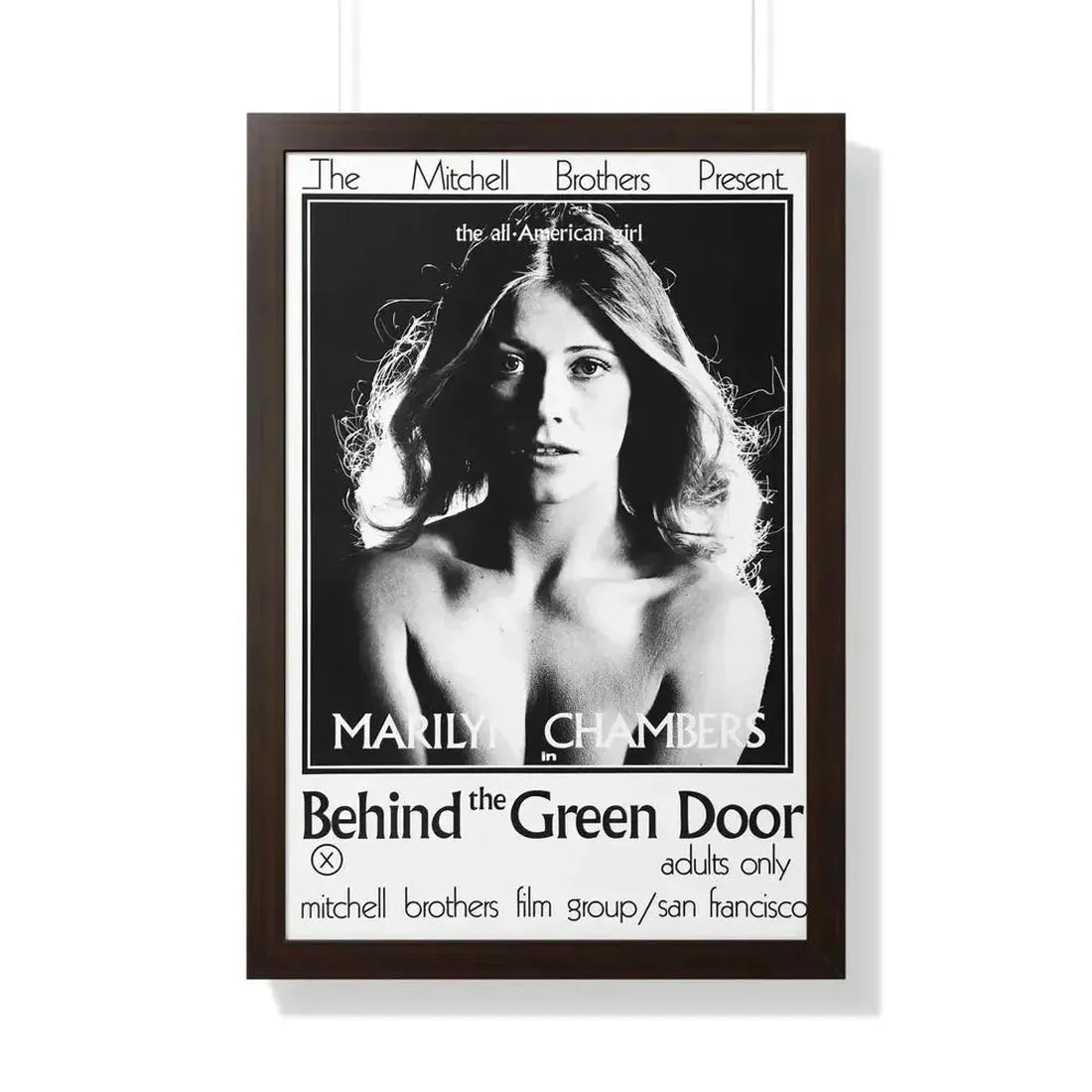BEHIND THE GREEN DOOR 1972 - Framed Movie Poster - The Sticker Space