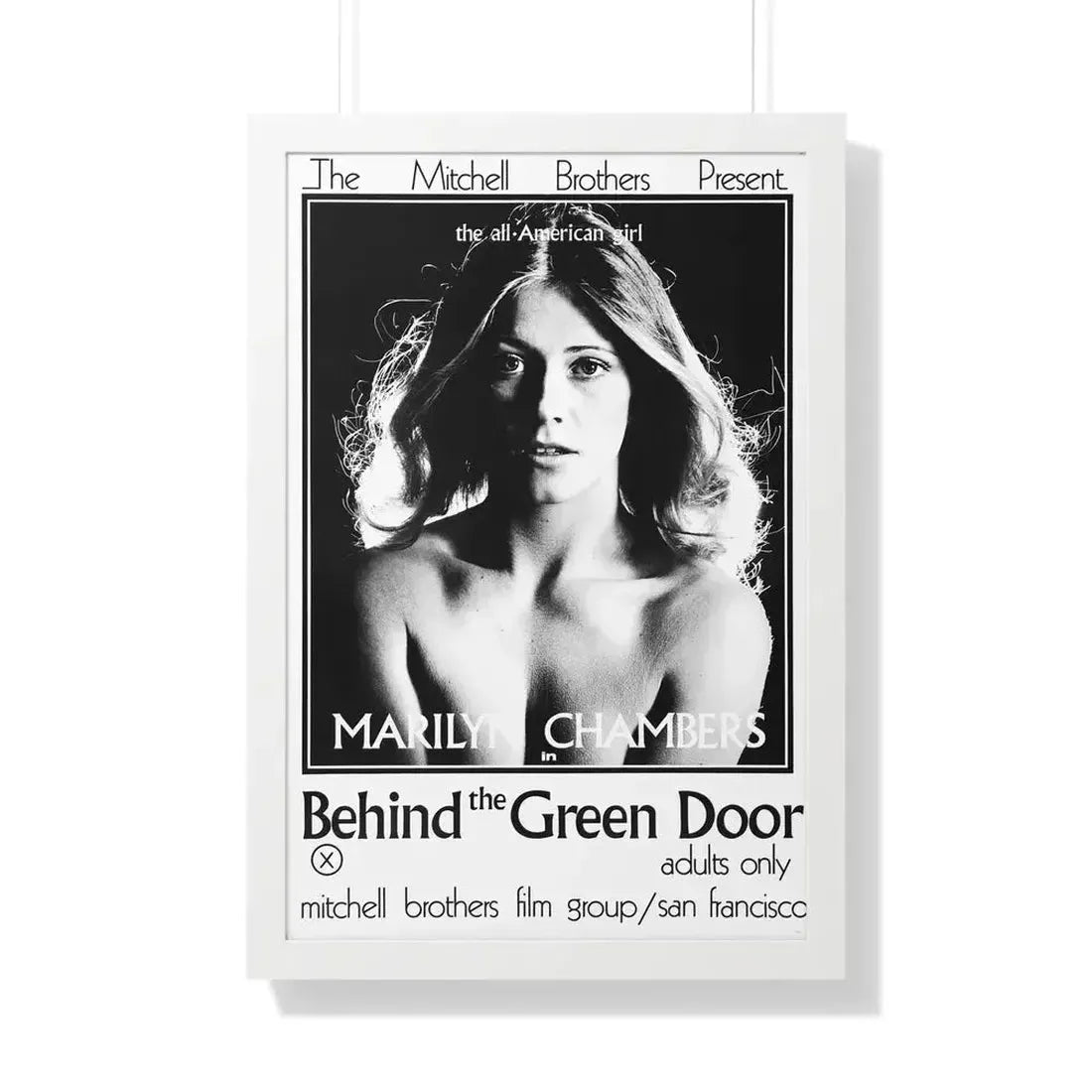 BEHIND THE GREEN DOOR 1972 - Framed Movie Poster - The Sticker Space