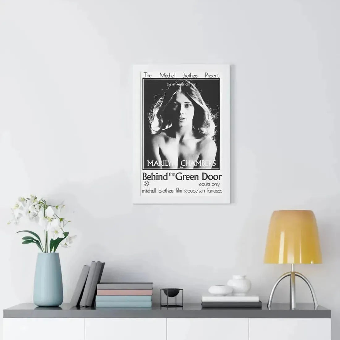 BEHIND THE GREEN DOOR 1972 - Framed Movie Poster - The Sticker Space