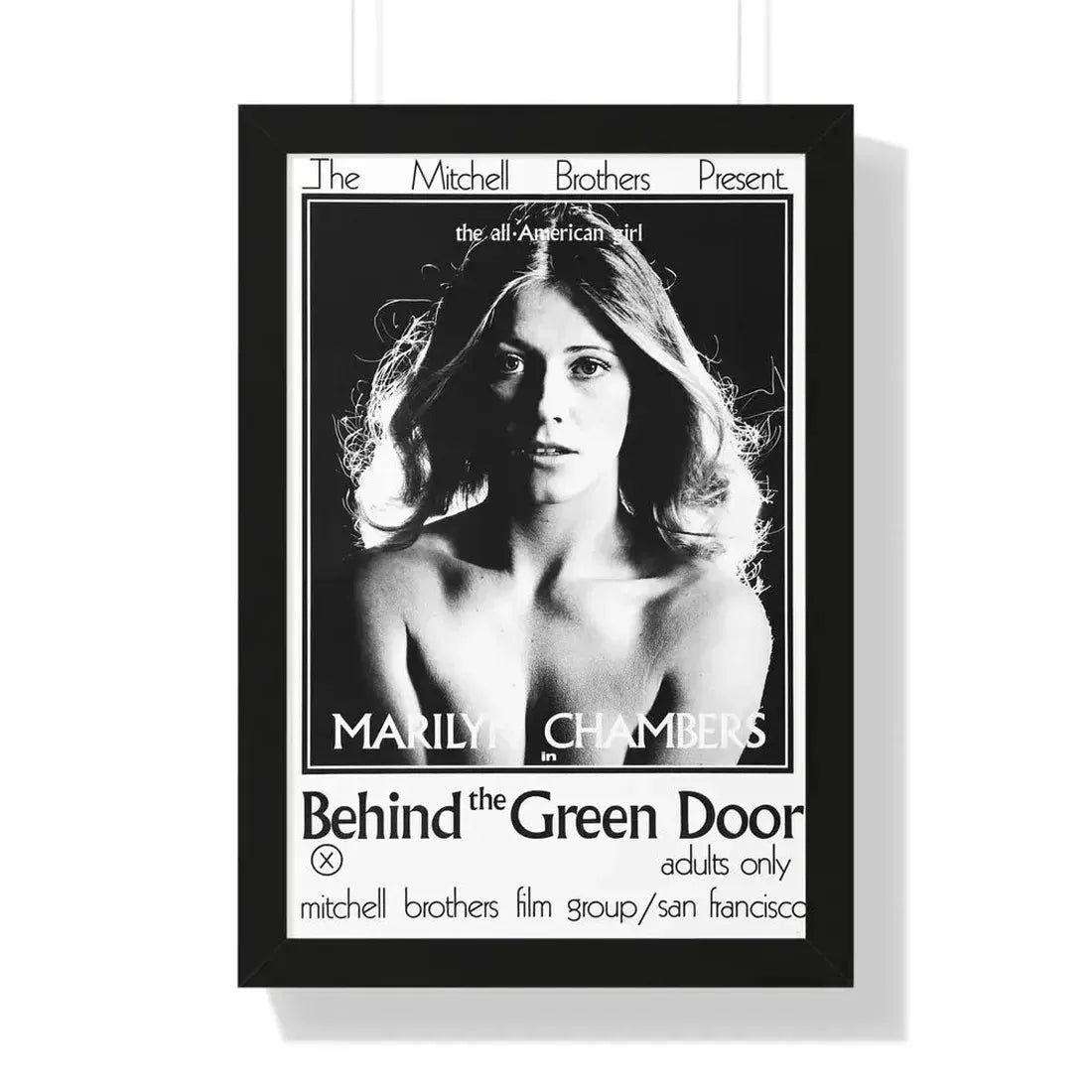 BEHIND THE GREEN DOOR 1972 - Framed Movie Poster - The Sticker Space