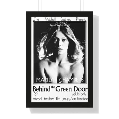 BEHIND THE GREEN DOOR 1972 - Framed Movie Poster - The Sticker Space