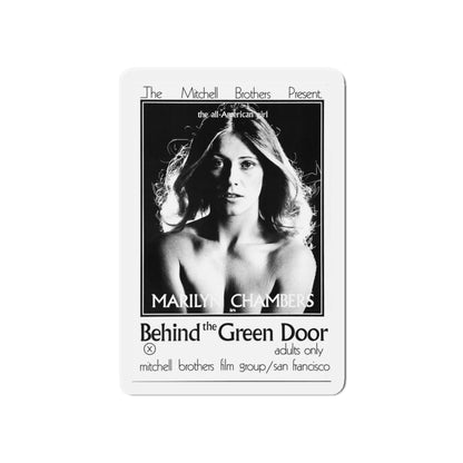 BEHIND THE GREEN DOOR 1972 Movie Poster - Die-Cut Magnet-6 × 6"-The Sticker Space