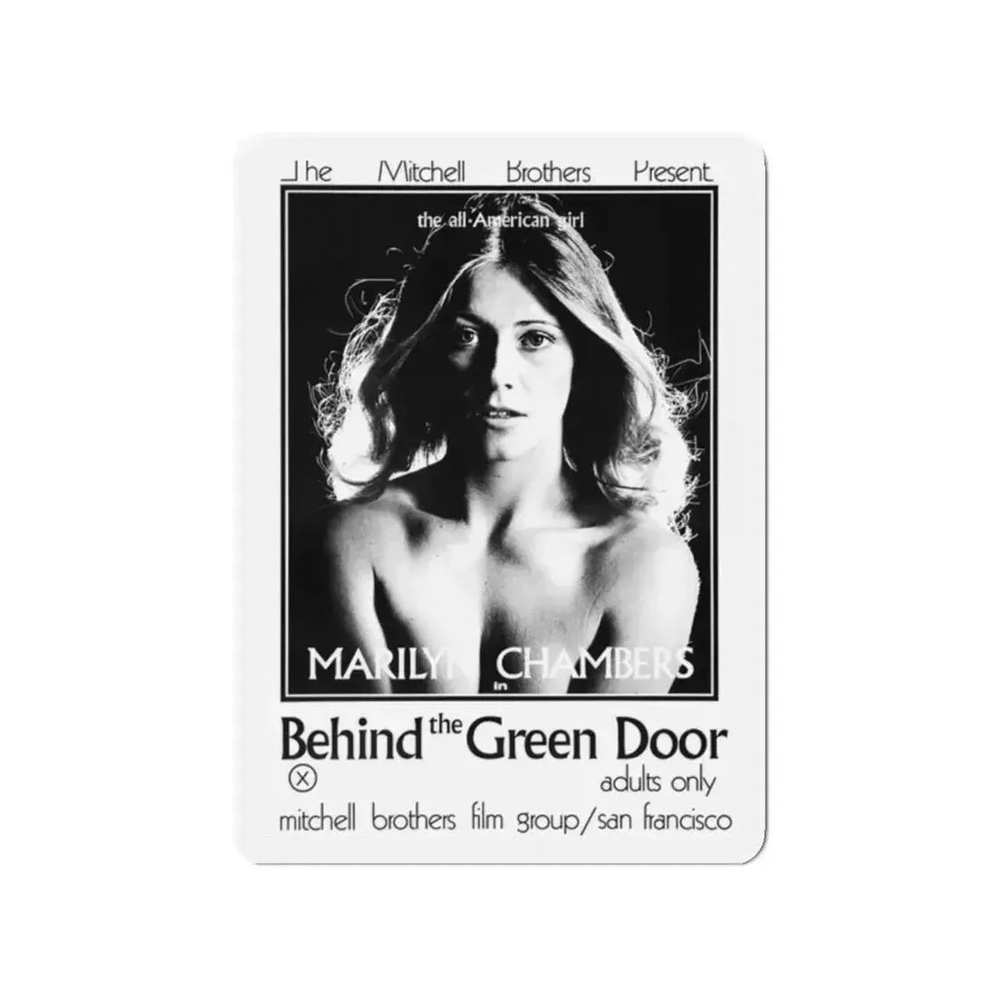 BEHIND THE GREEN DOOR 1972 Movie Poster - Refrigerator Magnet 2 Inch - The Sticker Space