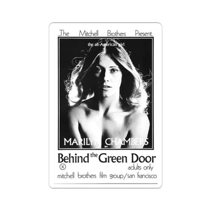 BEHIND THE GREEN DOOR 1972 Movie Poster - STICKER Vinyl Kiss-Cut Decal 2 Inch White - The Sticker Space