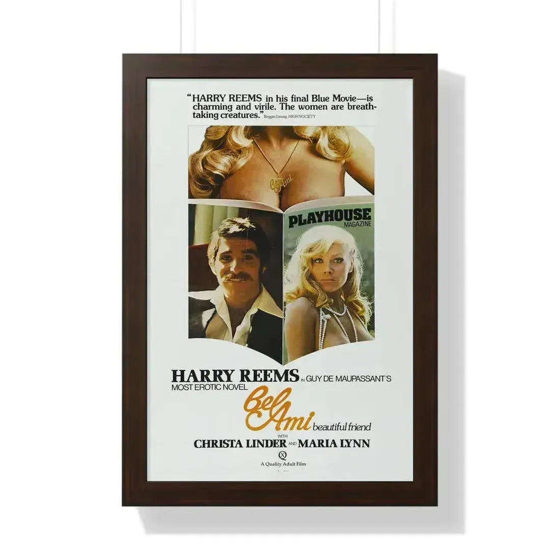 BEL AMI 1976 - Framed Movie Poster 16″ x 24″ Walnut - The Sticker Space