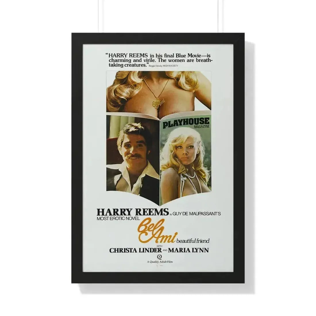 BEL AMI 1976 - Framed Movie Poster 20" x 30" Black - The Sticker Space