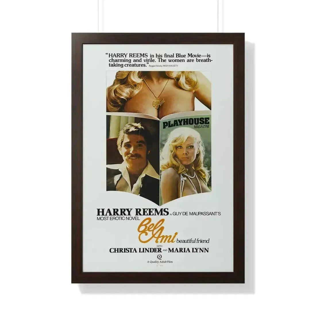 BEL AMI 1976 - Framed Movie Poster 20" x 30" Walnut - The Sticker Space