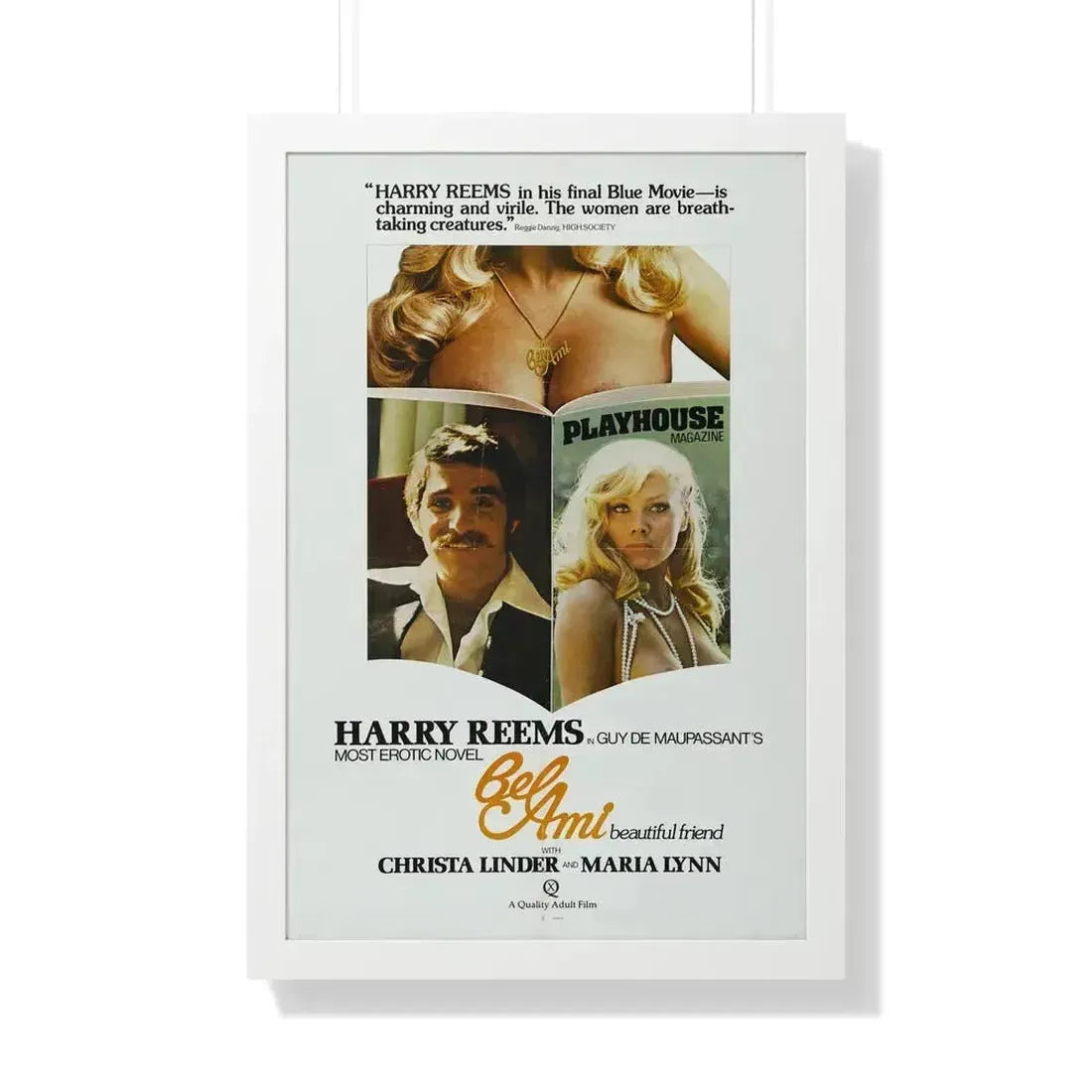 BEL AMI 1976 - Framed Movie Poster 20" x 30" White - The Sticker Space