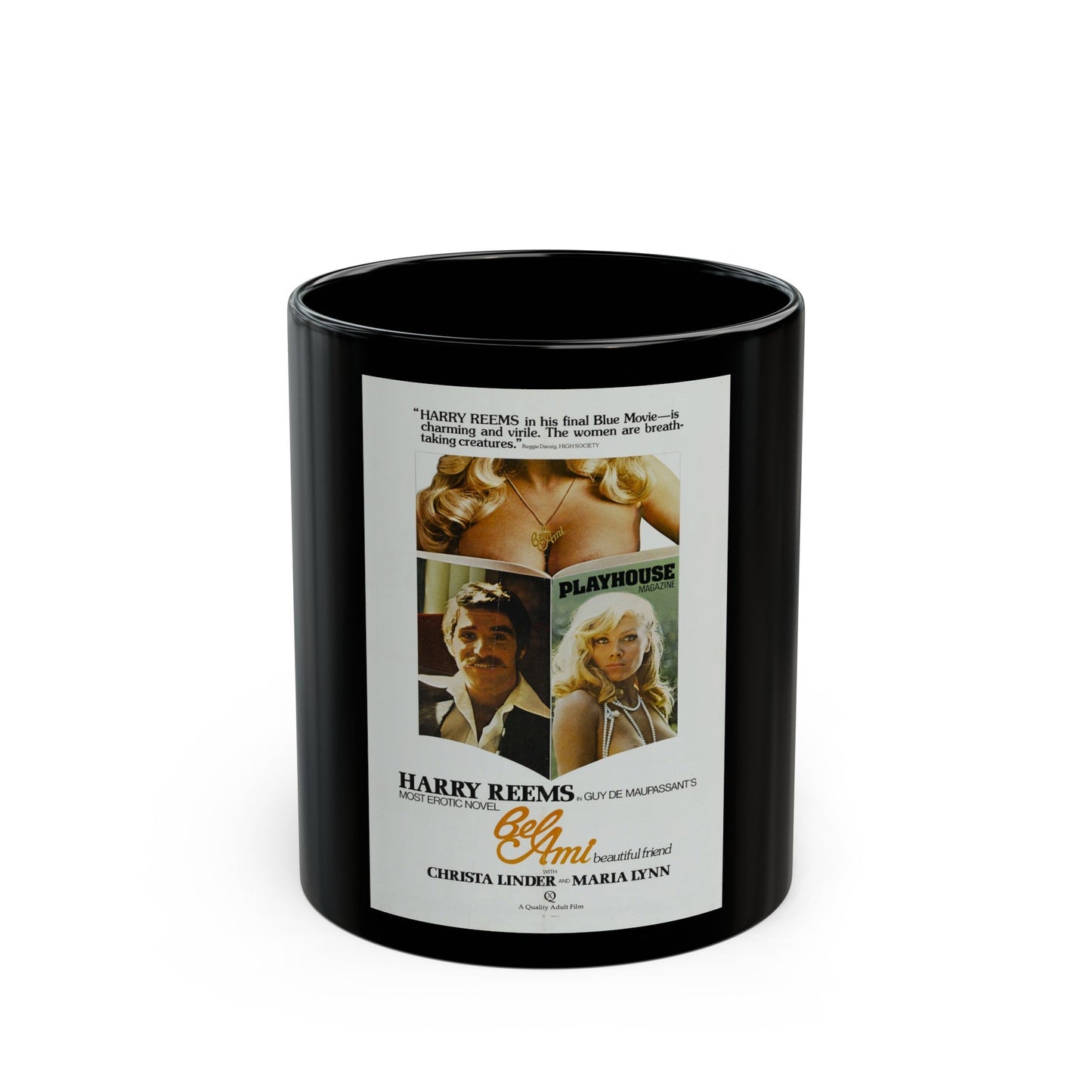 BEL AMI 1976 Movie Poster - Black Coffee Mug-11oz-The Sticker Space