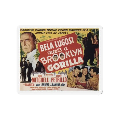 BELA LUGOSI MEETS A BROOKLYN GORILLA 1952 Movie Poster - Refrigerator Magnet 4 Inch - The Sticker Space