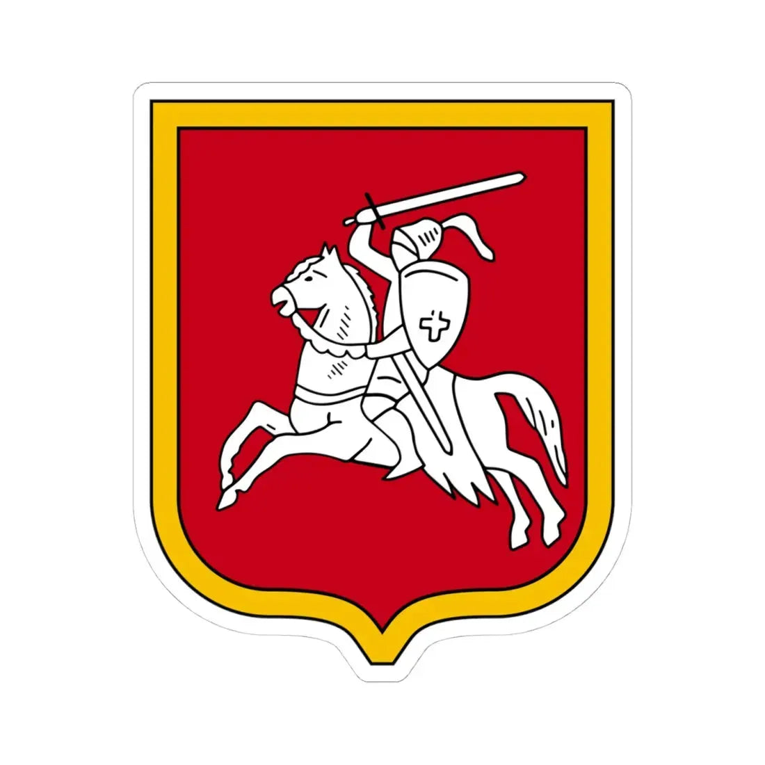 Герб Виленского воеводства Живописная Россия (Belarus) (Coat of Arms) STICKER Vinyl Kiss-Cut Decal 4 Inch White - The Sticker Space