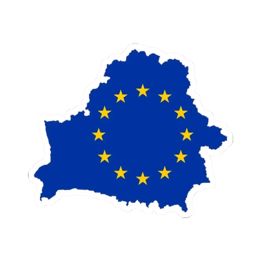 Belarus EU (Belarus) STICKER Vinyl Kiss-Cut Decal 2 Inch White - The Sticker Space