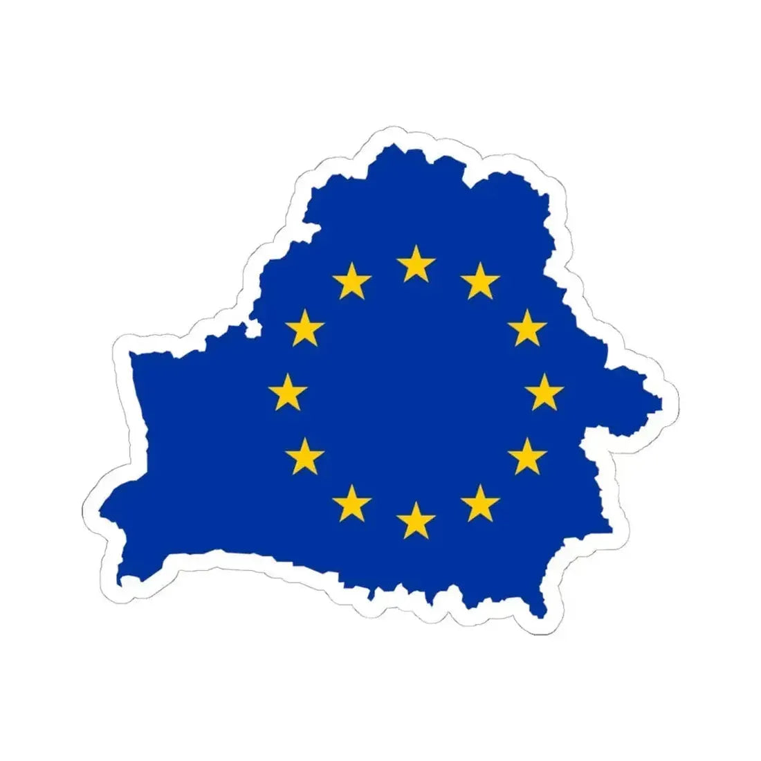Belarus EU (Belarus) STICKER Vinyl Kiss-Cut Decal 6 Inch White - The Sticker Space