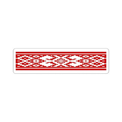 Belarus flag pattern 1951-1991 (Belarus) STICKER Vinyl Kiss-Cut Decal 6 Inch White - The Sticker Space