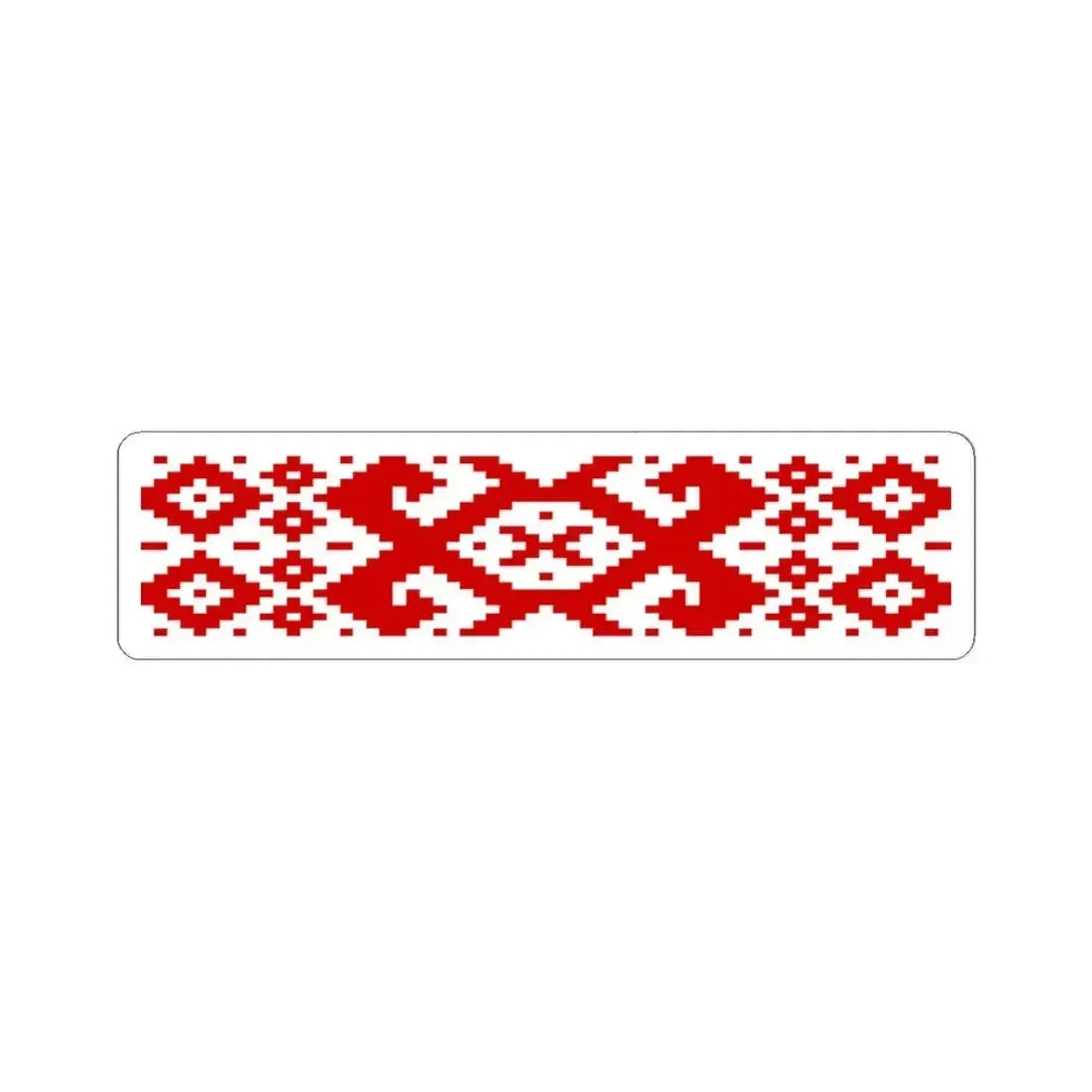Belarus flag pattern (Belarus) STICKER Vinyl Kiss-Cut Decal 3 Inch White - The Sticker Space