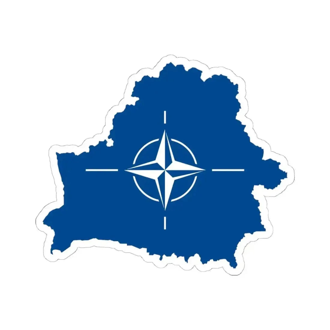 Belarus NATO (Belarus) STICKER Vinyl Kiss-Cut Decal 6 Inch White - The Sticker Space