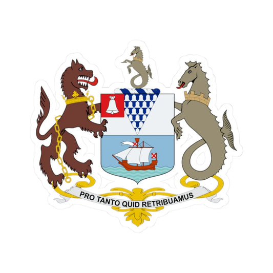 Belfast City Coat of Arms (United Kingdom) (Coat of Arms) STICKER Vinyl Kiss-Cut Decal 2 Inch White - The Sticker Space