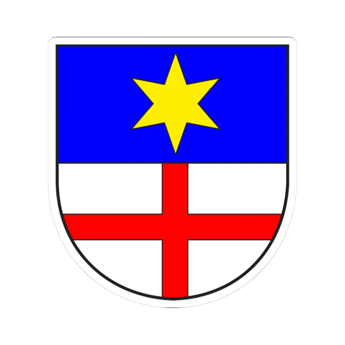 Belfort Kreis wappen (Switzerland) (Coat of Arms) STICKER Vinyl Kiss-Cut Decal 3 Inch White - The Sticker Space