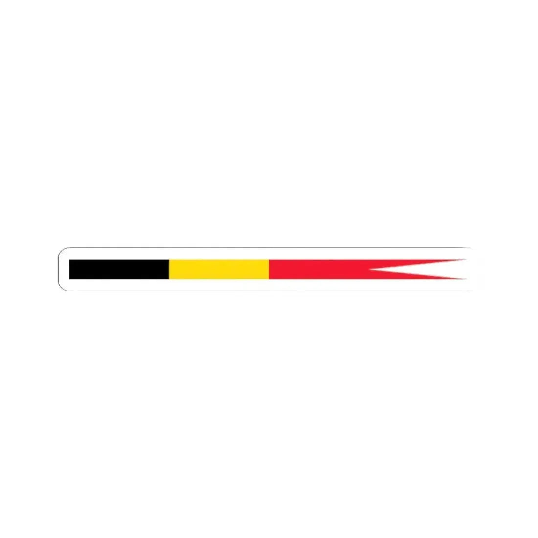 Belgian Navy commissioning pennant (Belgium) STICKER Vinyl Kiss-Cut Decal 2 Inch White - The Sticker Space