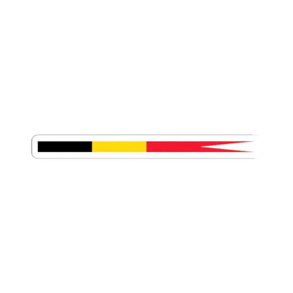 Belgian Navy commissioning pennant (Belgium) STICKER Vinyl Kiss-Cut Decal 2 Inch White - The Sticker Space