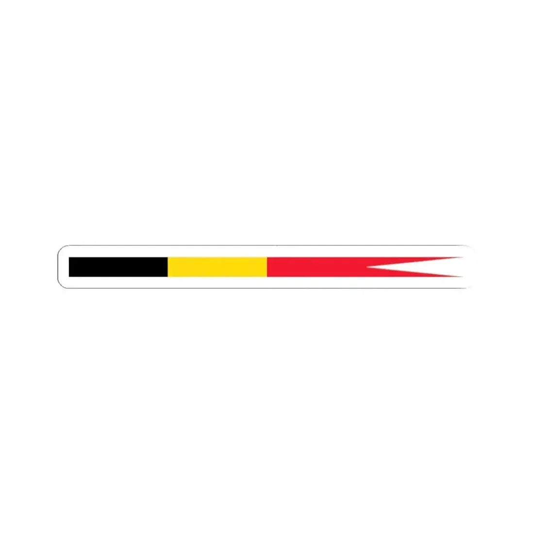 Belgian Navy commissioning pennant (Belgium) STICKER Vinyl Kiss-Cut Decal 3 Inch White - The Sticker Space